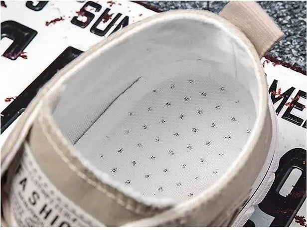 Men's High Top Sneakers 2025 New Canvas Shoes Fashion Male High Top Casual Skateboarding Vulcanized Shoes Brand Comfort Sneakers