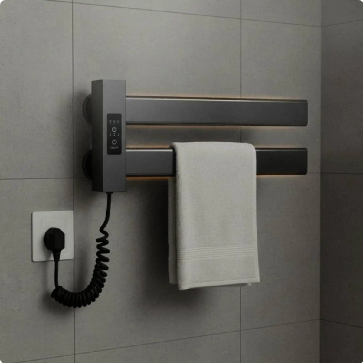 Smart Towel Heating Rack easy Installation Electric Towel Warmer Quick Dehumidifying Lavatory Heater