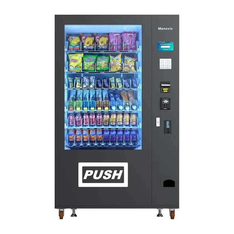 Customized Cashless Extra Large Refrigerated Combo Vending Machine with Nayax VPOS Touch Card Reader