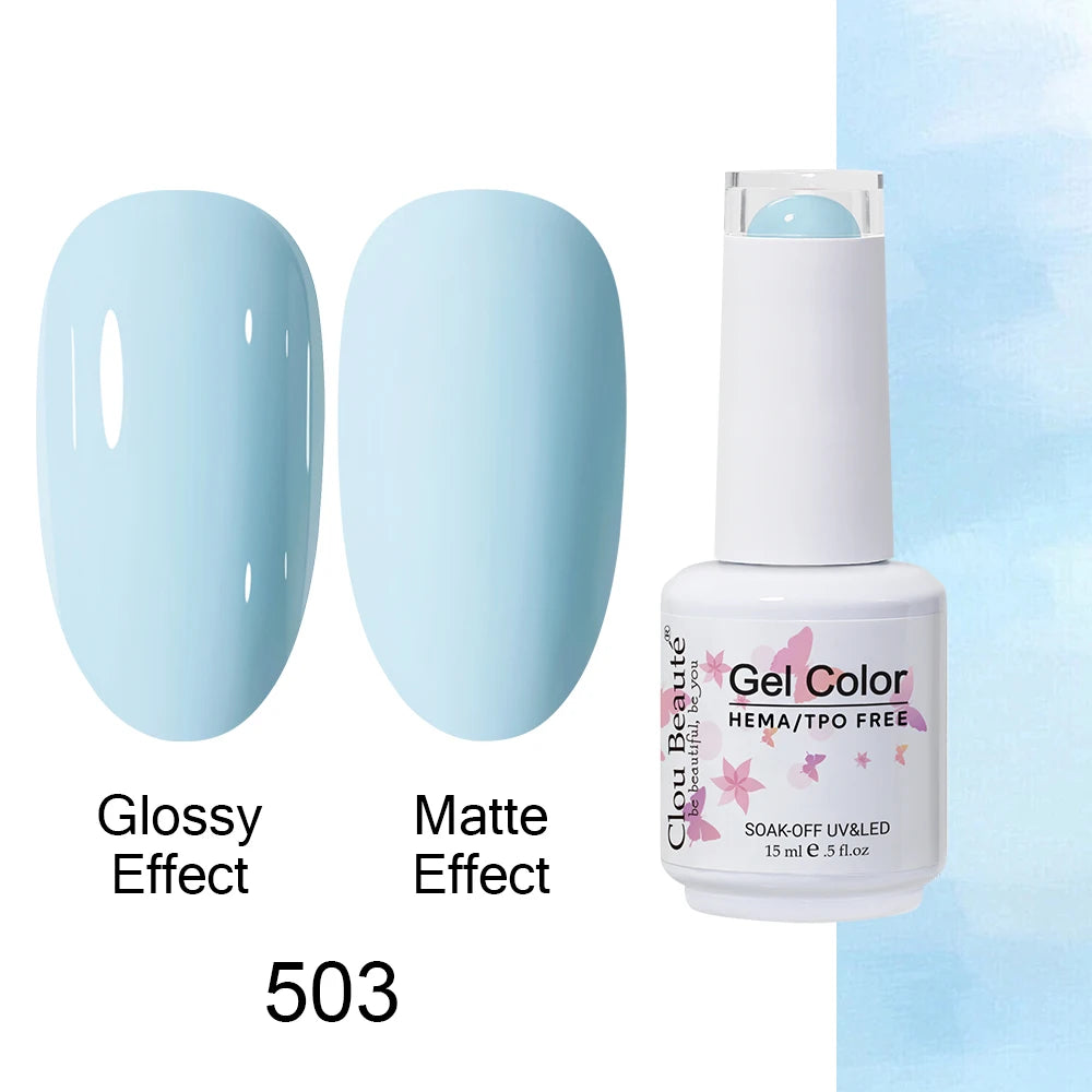 Clou Beaute HEMA TPO FREE Caramel Brown Wine Red Coffee Gel Nail Polish High Pigment Autumn Nail Art Full Coverage UV Varnish