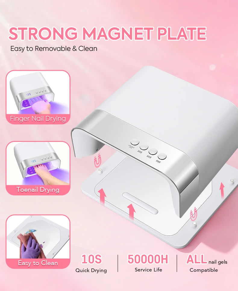 DianaBeauty UV Nail Lamp Portable Nail Dryer with 4 Timer Settings Professional Manicure Lamp with Smart Sensor UV Light Dryer