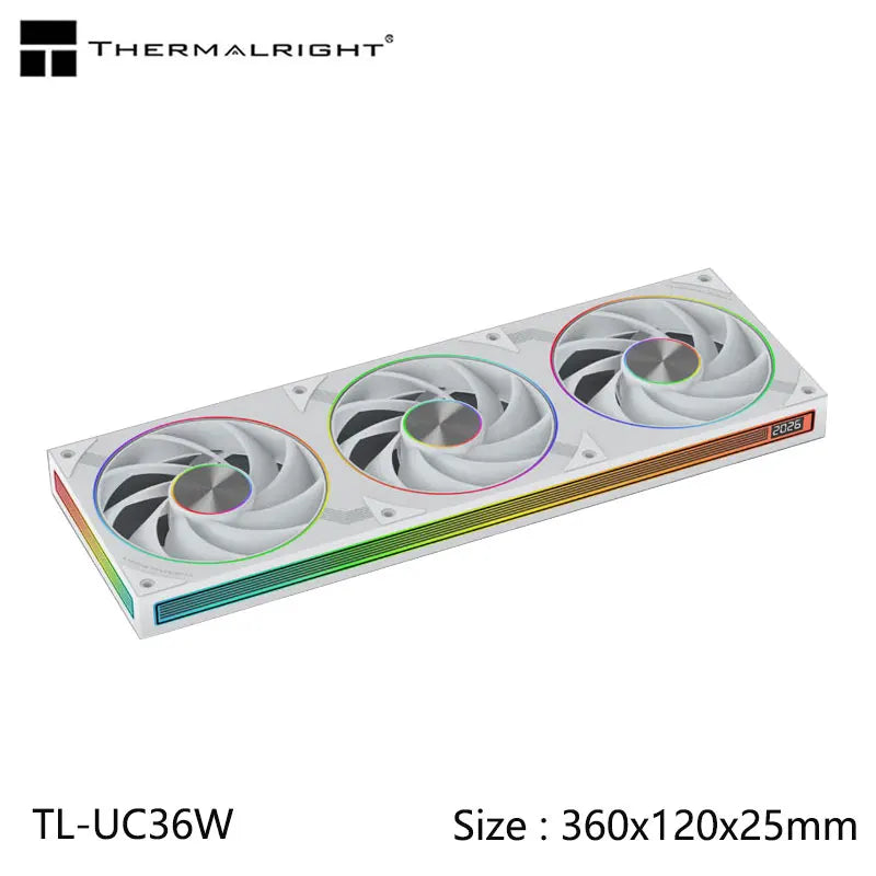 Thermalright TL-UC12/24/36 Computer Case Cooling Fan,12CM Infinite Mirror High-Performance Digital Display Screen