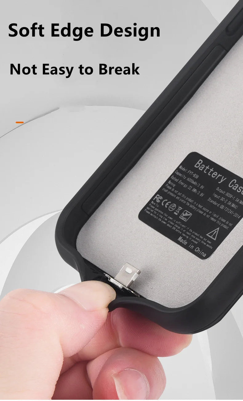 Xilecaly Battery Case For iPhone 15 Pro Max 13 14 Pro 12 Mini Power Bank Charging Power Case For iPhone XS Max XR 7 8 Plus SE2 3