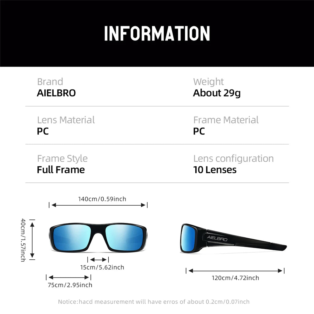 4PCS Sun Glasses – Unisex Square Frames with UV400 Lens, Perfect for Driving, Golf, Fishing All-Weather Outdoor Activities