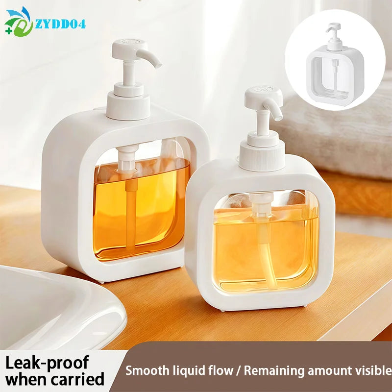 ●300/500ml Bathroom Soap Dispensers Refillable Lotion Shampoo Shower Gel Holder Portable Travel Dispenser Empty Bath Pump Bottle