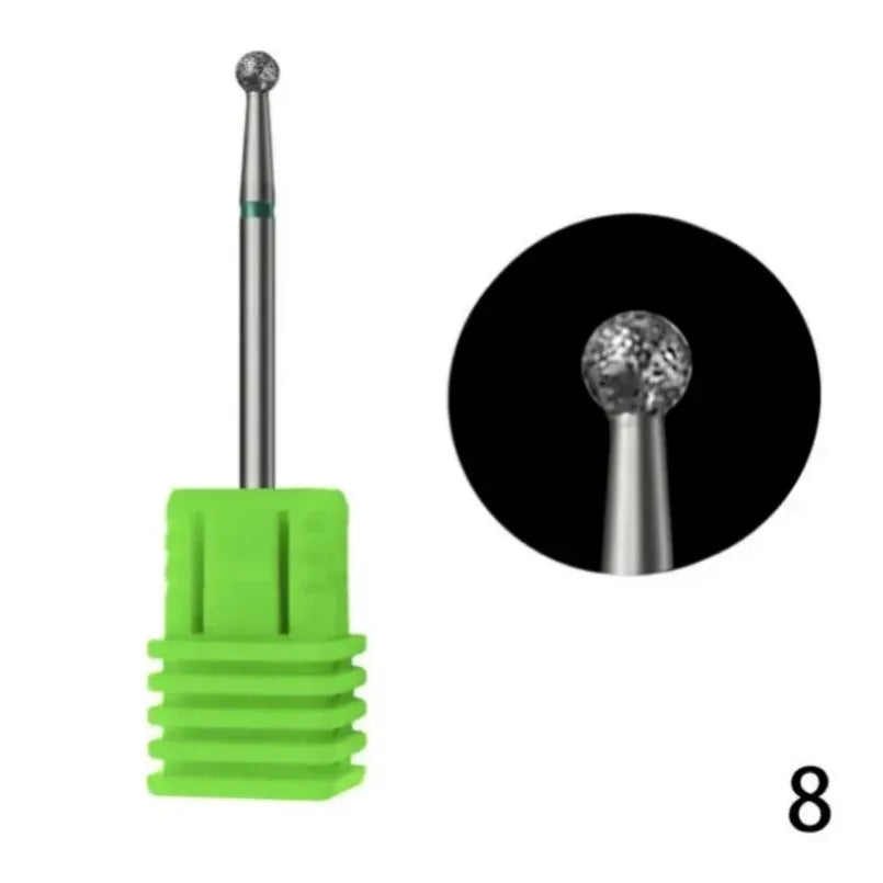 Flame Cone Cuticle Clean Nail Drill Bit 3/32'', Professional Safety Carbide Diamond Nail Bit Nail Cleaner for Cuticle Dead Skin
