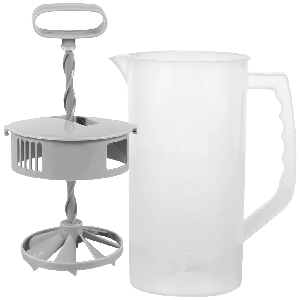 Mixing Pitcher for Drinks 2000ml Mixing Water Pitcher with Lid Wide Mouth Juice Mixing Container with Plastic Blades and Mixer