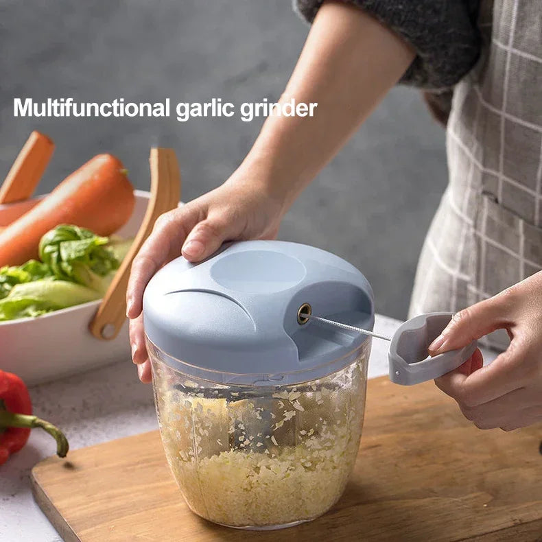 900/500ML Garlic Chopper Manual Garlic Press Food Vegetables Cutter Meat Grinders Kitchen Gadgets Hand Mincer Garlic Masher