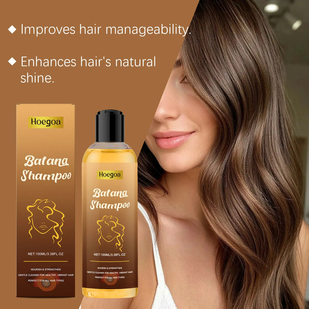 Batana Oil Shampoo Soothing Scalp Repair Damaged Brittle Hair Oil Control Nourishing Strengthing Hair Root Hair Growth Shampoo