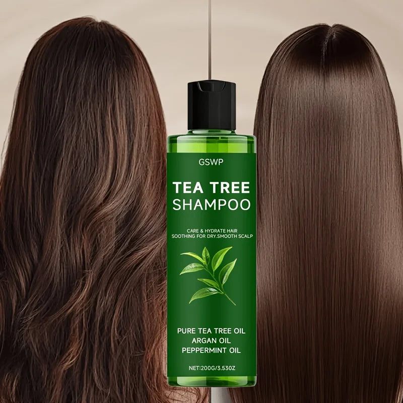 GSWP Tea Tree Shampoo, Deeply Cleanses and Moisturizes, Controls Oil While Keeping Hair Light and Airy.200/400g