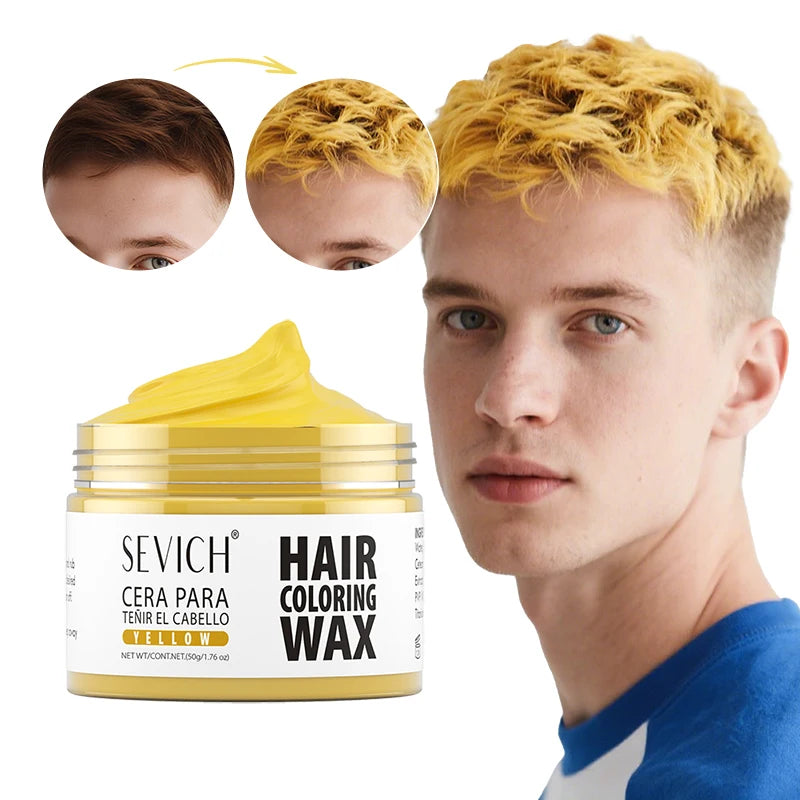 Christmas Hair Colour Wax Easy To Wash DIY Dye Hair Mud Immediate Dying for Eyebrow Beards Coloring Temporary Hair Colour Cream