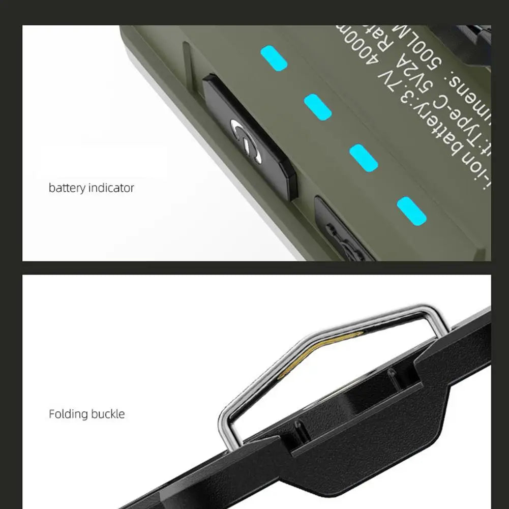 Camping Lights LED Rechargeable Magnetic Spotlight Adjustable Bright Camping Flashlight For Hiking Fishing Tent Outdoor Power