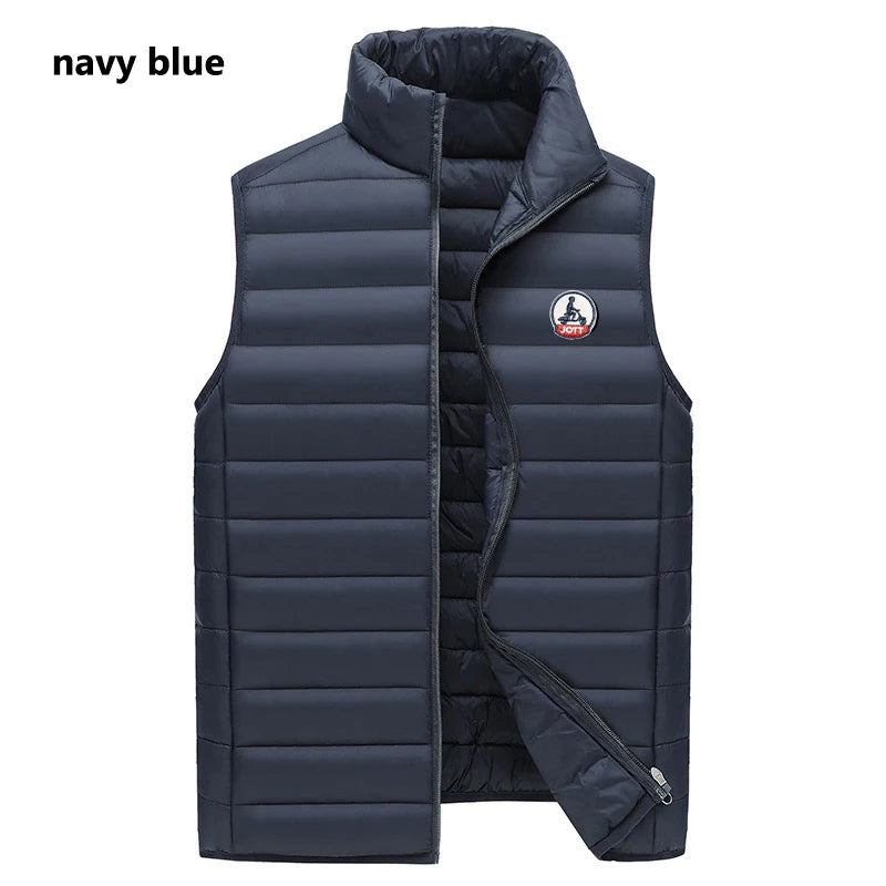 Europe Spring Autumn Embroidery Men Women With Zipper Sleeveless Vest Front Going Out Light Thin Hooded Down Long sleeves Jacket