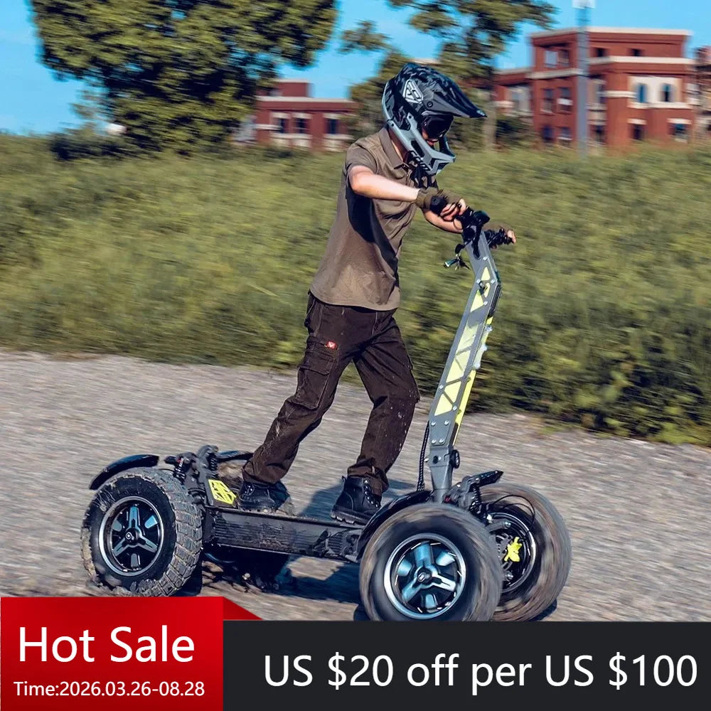 TcLangfeite 19-inch DTV high-performance brushless four-wheel drive electric scooter foldable design 200kg load-bearing 6720W