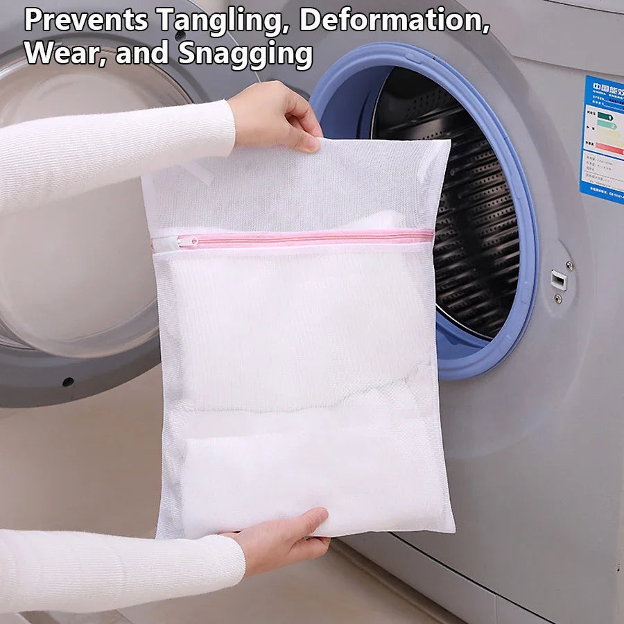 3Pcs/Set Zippered Mesh Laundry Bags for Bra Underwear Household Cleaning Tools Bra Care Underwear Cleaning Accessories