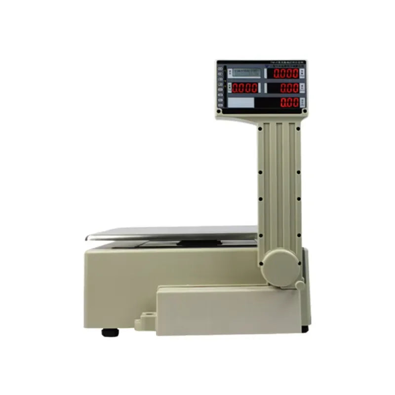 30KG AI Checkout Scale with Barcode Label Recognition POS Systems Auto Weighing for Supermarket Grocery Seafood Snack Store