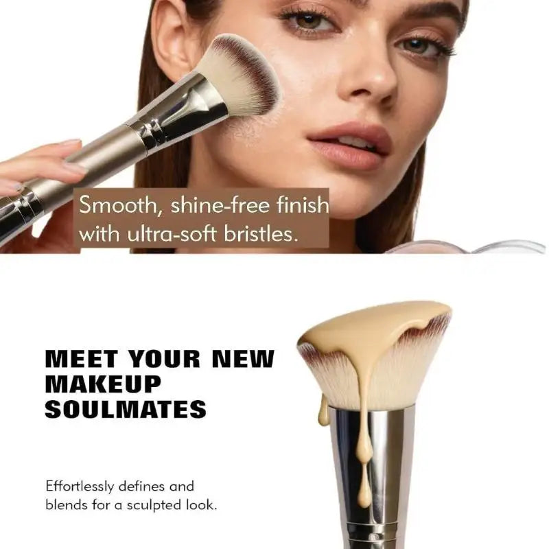 New Dual-Ended Foundation Brush Double-Ended Powder Blush Concealer Brush Contour Brush Blush Brush Makeup Brush Professional