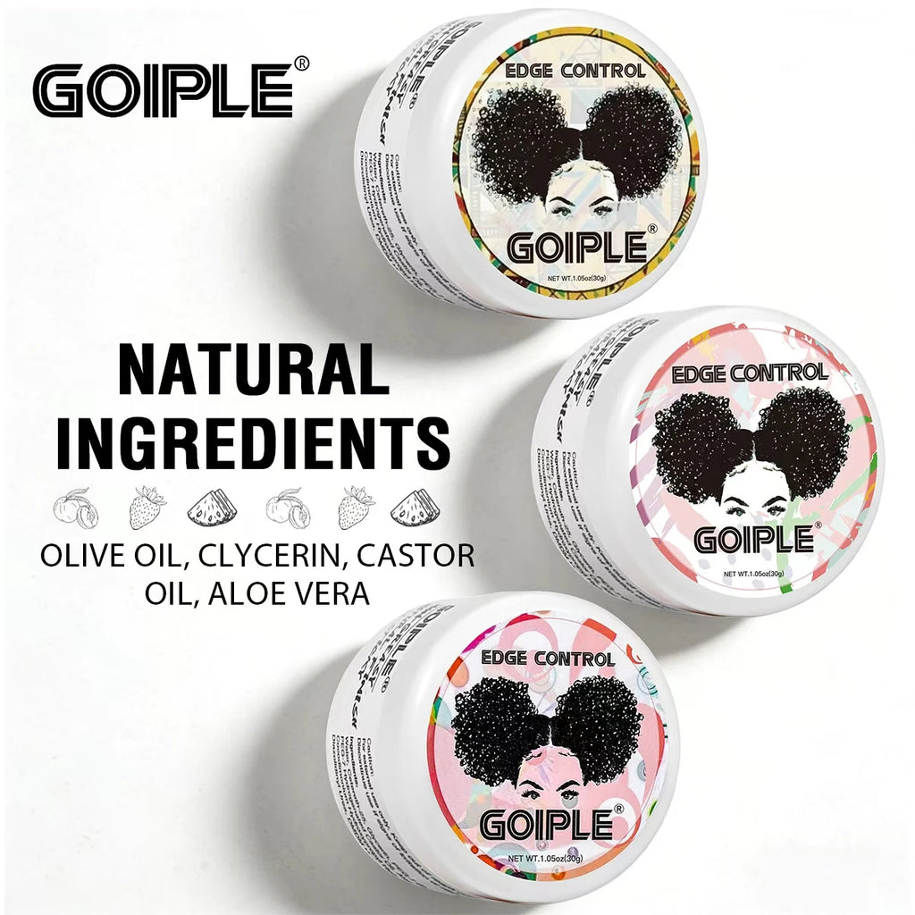 30g Edge Control Gel Women and Kid Hair Finishing Styling Wax Cream Hairline Finishing Artifact with Edge Brush & Hair Band Kit