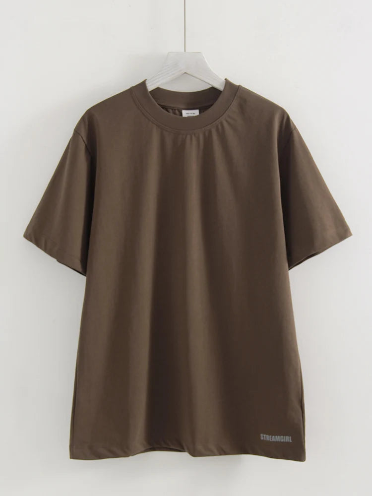 Summer 2 Piece Shorts Set Woman Cotton Brown Oversized T Shirts And Shorts Two Pieces Outfits For Women White Short Sets Pink