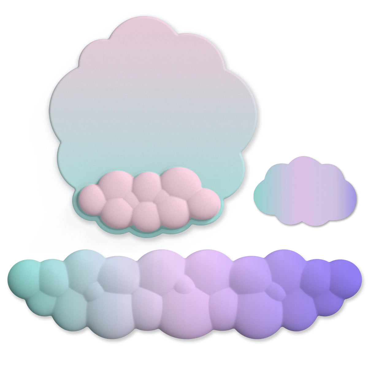 Cloud Gradient Gaming Keyboard Pad Wrist Pad Cloud Wrist Pad Mouse Pad Ergonomic Laika Foam Memory Non-Slip Support Office