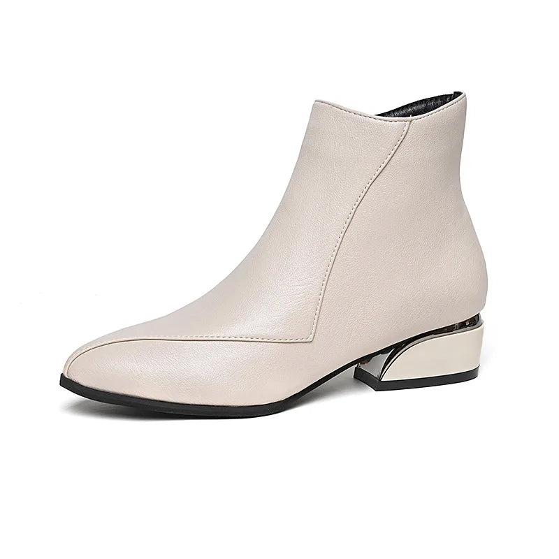 Autumn and Winter 2024 Women Boots British Style Fashion Boots for Women New Thick Heeled Oversized Fashion Short Boots
