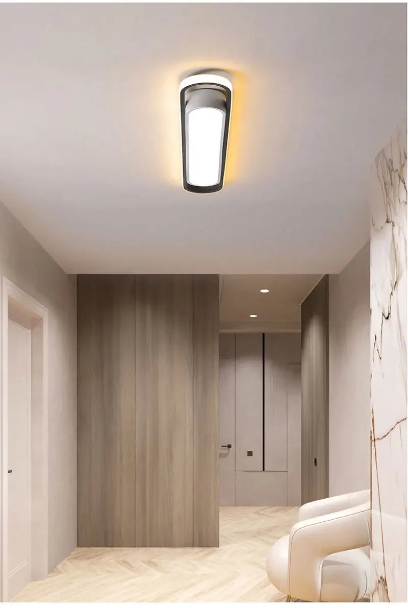 LED Ceiling Light, Minimalist Modern Light, Long Strip, Creative Bal Living Room, Bedroom, Study, Human Body Sensing Rectangular