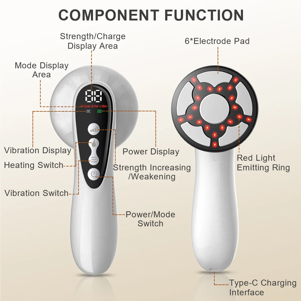 4 Modes Cellulite Massager Body Sculpting Machine Electric Fat Burner Body Slimming Weight Loss Skin Lifting Beauty Care Device