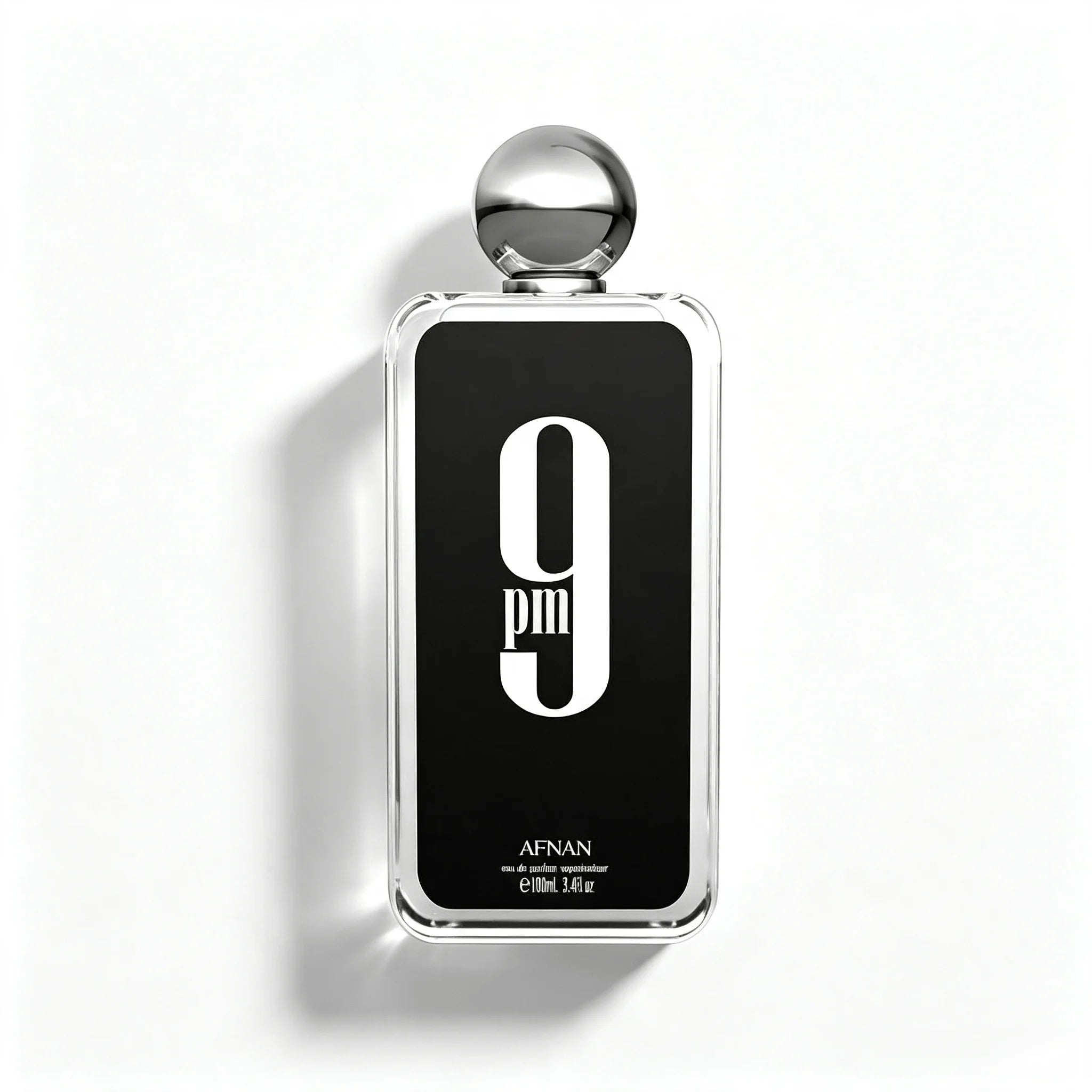 Afnan 9 PM Eau de Parfum Spray for Men 3.4 Fl Oz (100ml), Woody Amber Spicy Long Lasting Perfume