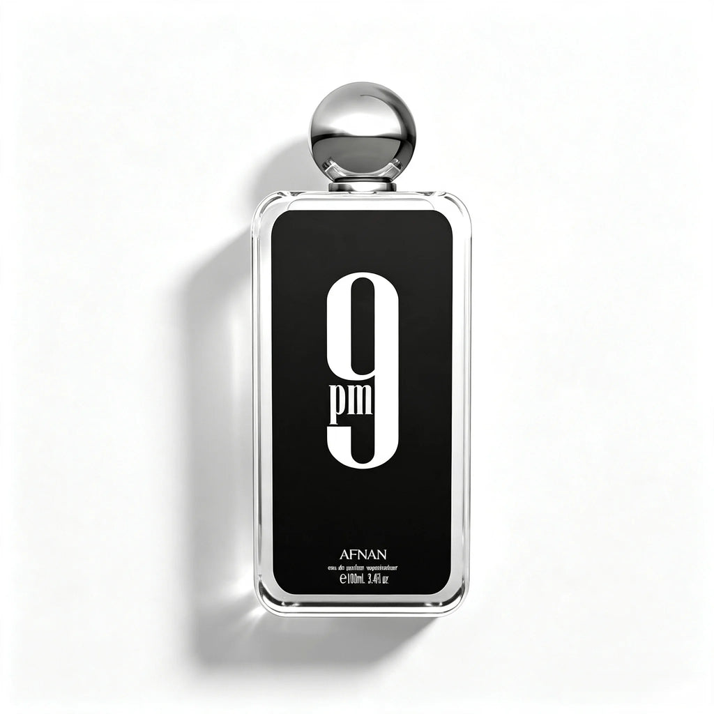 Afnan 9 PM Eau de Parfum Spray for Men 3.4 Fl Oz (100ml), Woody Amber Spicy Long Lasting Perfume
