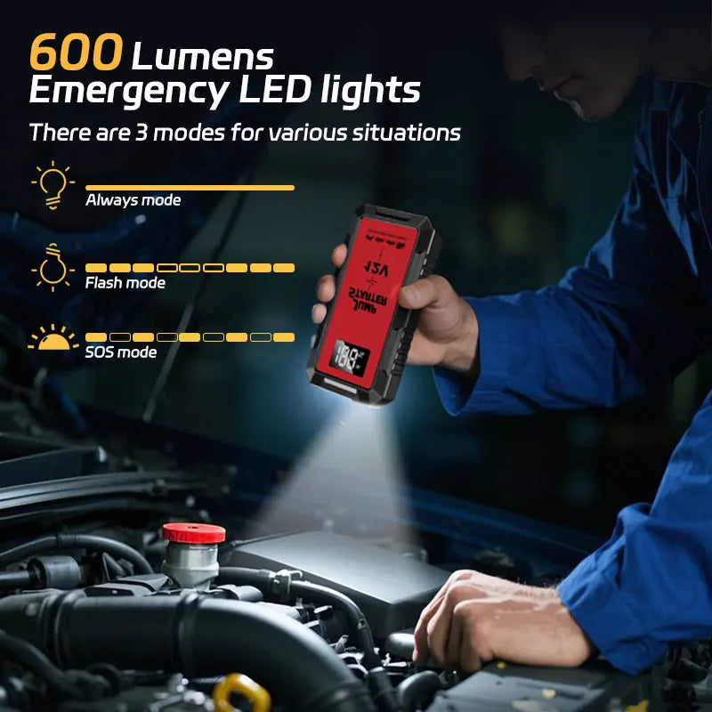 Jump Starter Power Bank 2000A /1000A Portable Car Battery Starter For 12V Car Emergency Booster Starter Starting Device