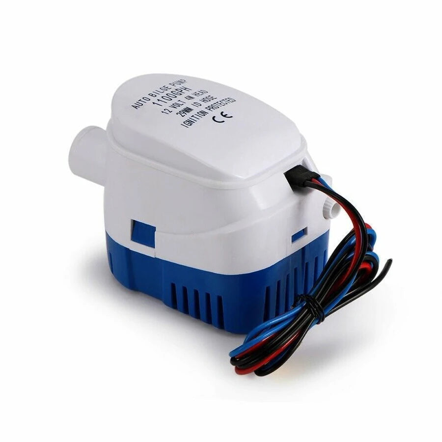 12V Bilge Pump 1100GPH Automatic Boat Marine Water Pump Submersible Yacht Boat Motor Seaplane Houseboat Pump