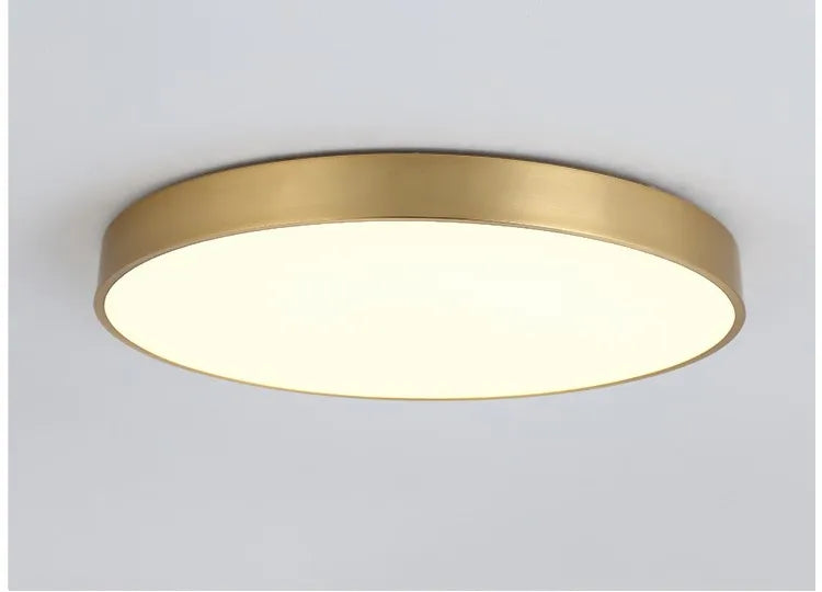 Modern LED Aisle Ceiling Light Lamps For Bedroom Corridor Garage Cloakroom Balcony Indoor Lighting Fixtures Simple Golden Round
