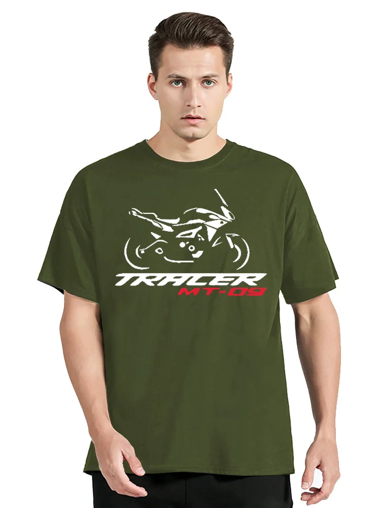 For Japan Motorcycle MT 09 Tracer TShirt MT09 T shirt Oversized T-shirt Unisex Tops Cotton Fitness Tees Streetwear Clothing