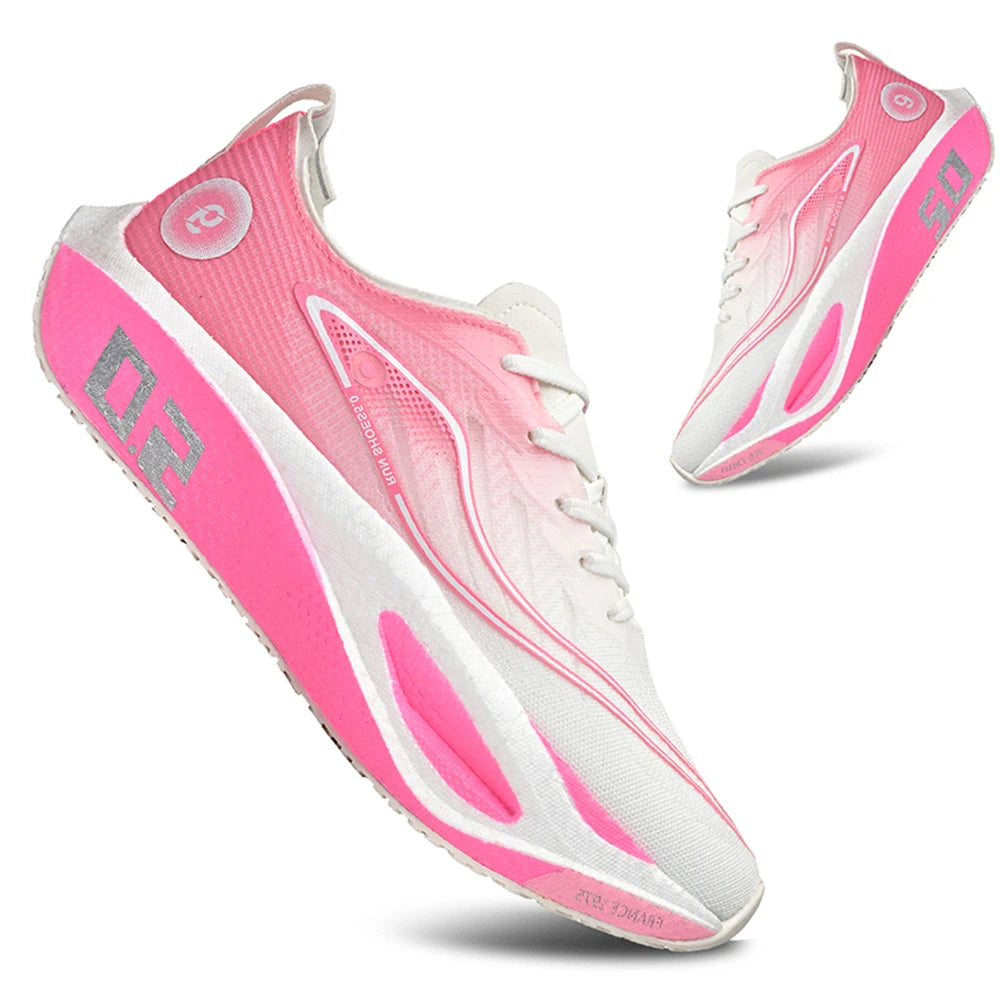 Running Shoes Men Sports Carbon Board Speciality Marathon Breathable Lightweight Women's Comfortable Nonskid Casual Sneakers