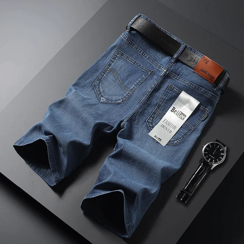Men Classic Style Men's Slim Denim jorts Summer New Business Fashion Thin Stretch Short Casual jorts Male
