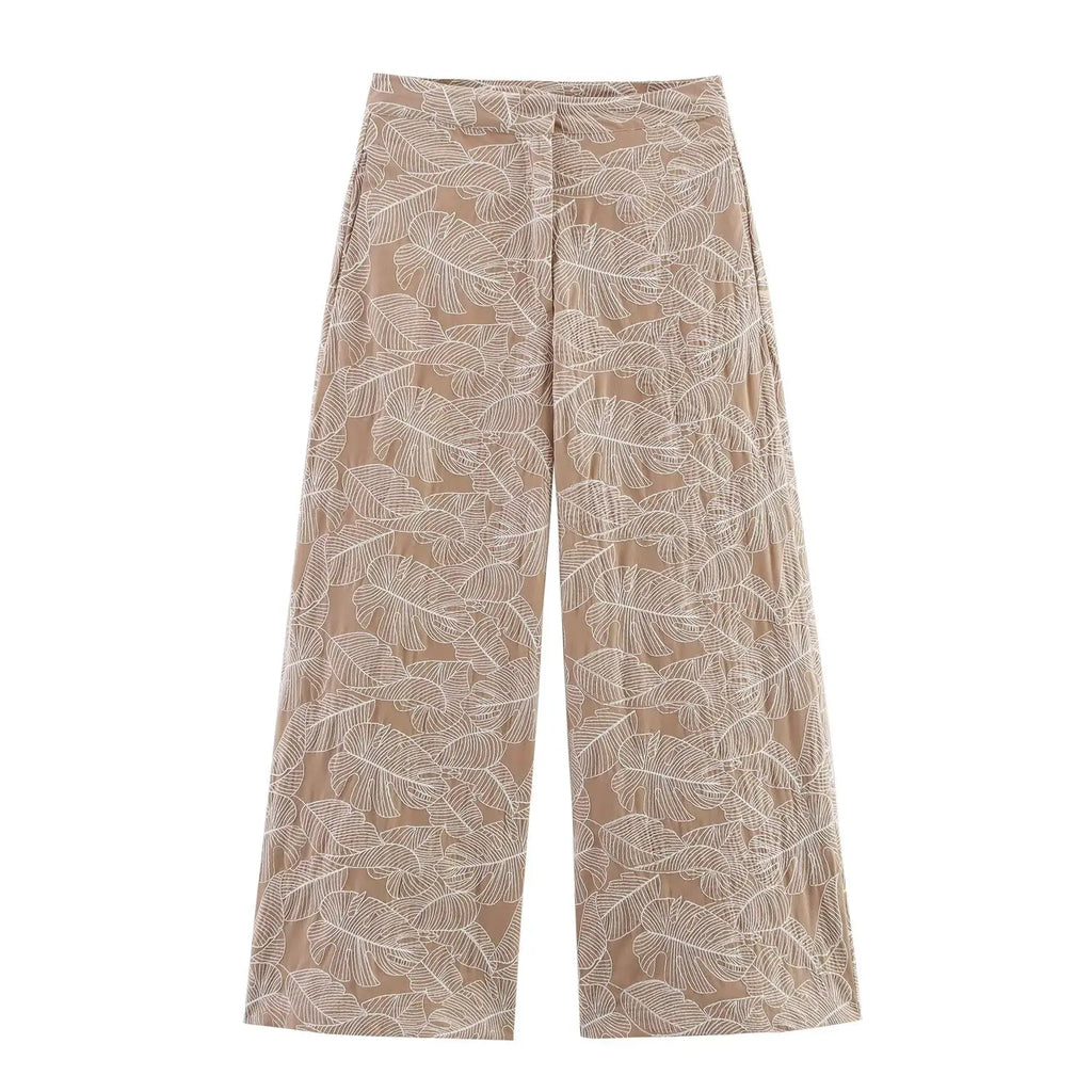 Women Two Pieces Pants Sets 2026 New Fashion Embroidery Crop Top + Trousers Women's Suit Casual 2 Piece Set Woman Outfits