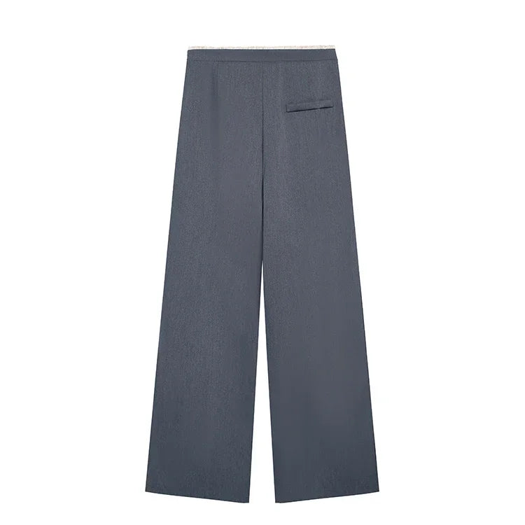 Elastic Waist Drawstring Loose Slim Casual Versatile Trousers 2026 Autumn New High Waist Women Wide Leg Suit Pants