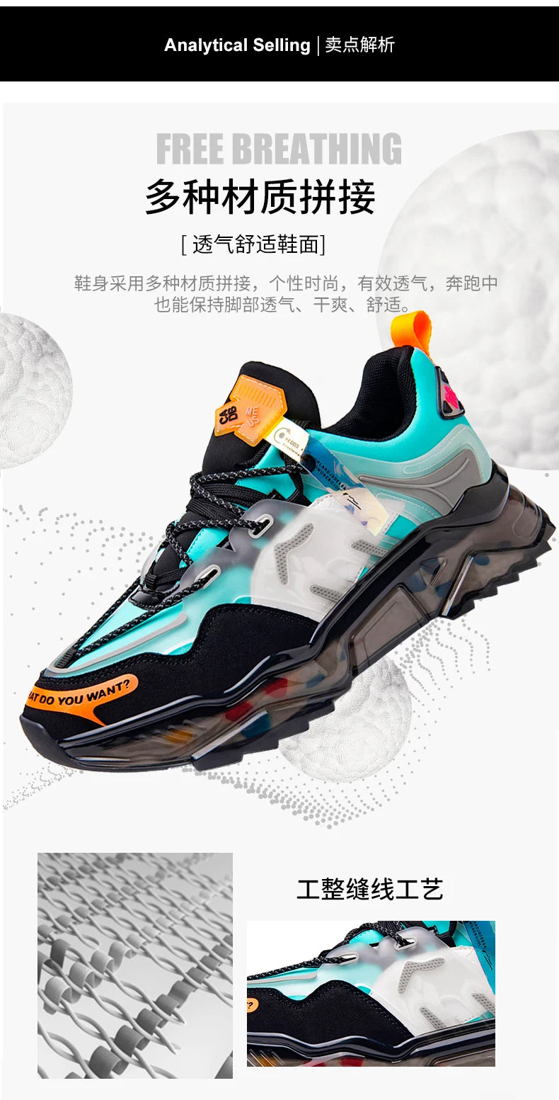 Luxury Men's Sneakers Casual Breathable Trainer Race Fashion Loafers Running Shoes for Male Tenis