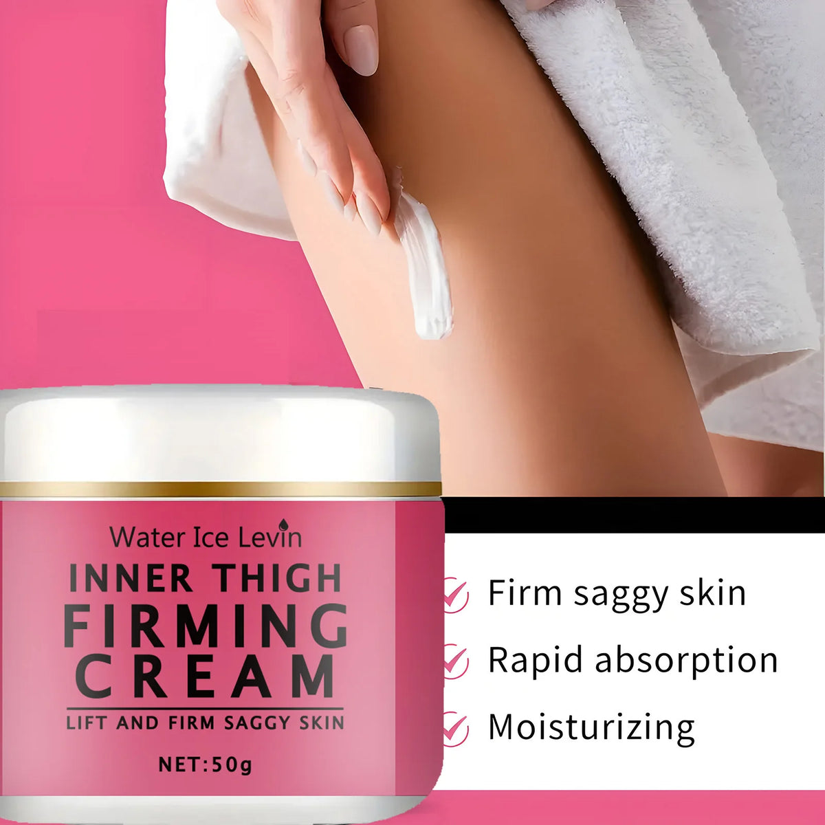 Inner Thigh Firming Cream - Fragrance-Free, Moisturizing Cream Suitable for All Skin Types, Lifts and Firms Skin, Smooths Thighs, Buttocks, and Abdomen Body Cream