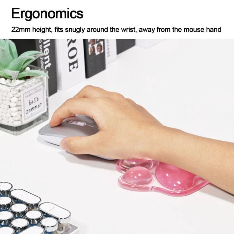 Cute Transparent Cat's Paw Shaped Mouse Pad Comfortable Non-Slip Wrist Rest Pad Mouse Wrist Rest Elbow Rest Mat Wrist Support