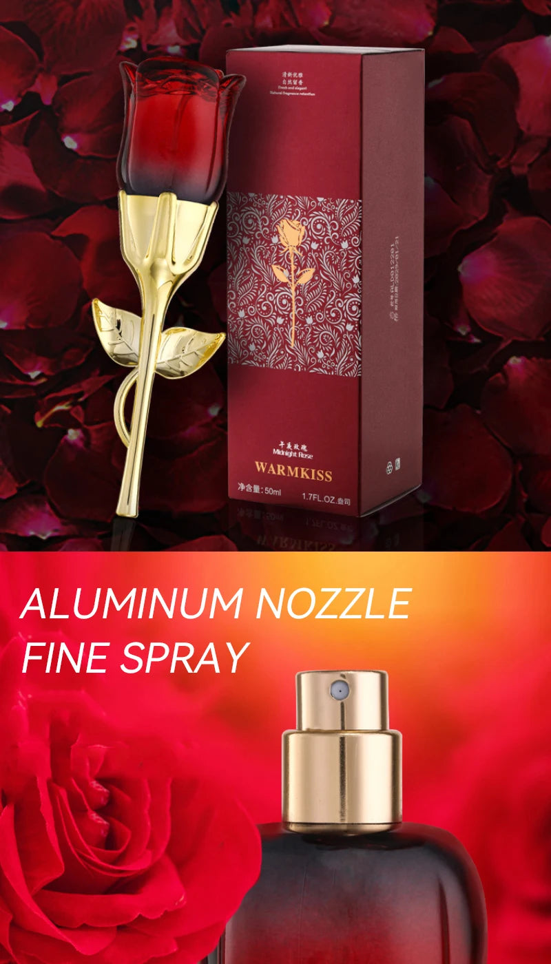 WARMKISS Midnight Rose Women Perfume Long Lasting Fresh Eau De Parfum 50ml Natural Floral Niche Scent For Romantic Date