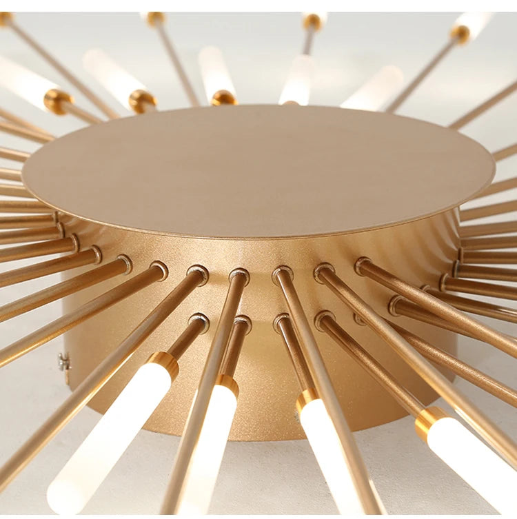 Nordic Minimalist Round LED Ceiling Chandelier Lamps Living Gold Pendant Light Bedroom LED Hanging Lamps Kitchen Home Decoration