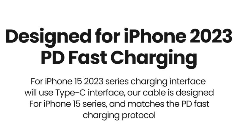 PD 60W USB C to Type C Fast Charging Cable for iPhone 11 13 14 15 16 Pro Max 12 Mini 6 7 8 Plus XS XR iPad USB A 1M 2M Cable