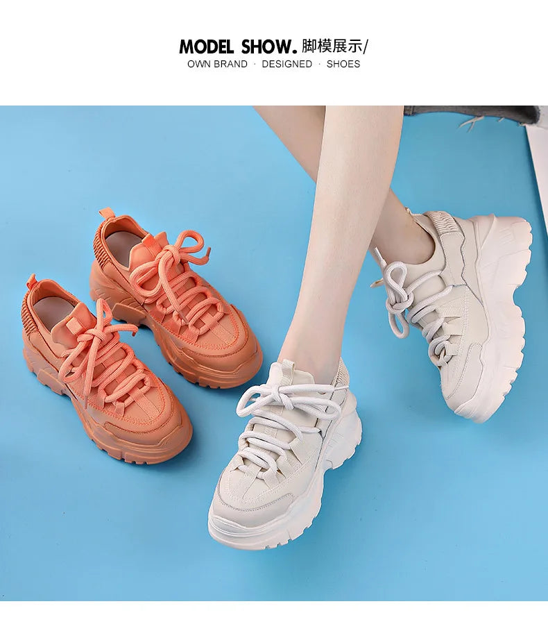 White Sneakers Women Sports Shoes for Women Inner Height Increasing Women's Shoes Winter Warmth Platform Shoes Zapatillas Mujer