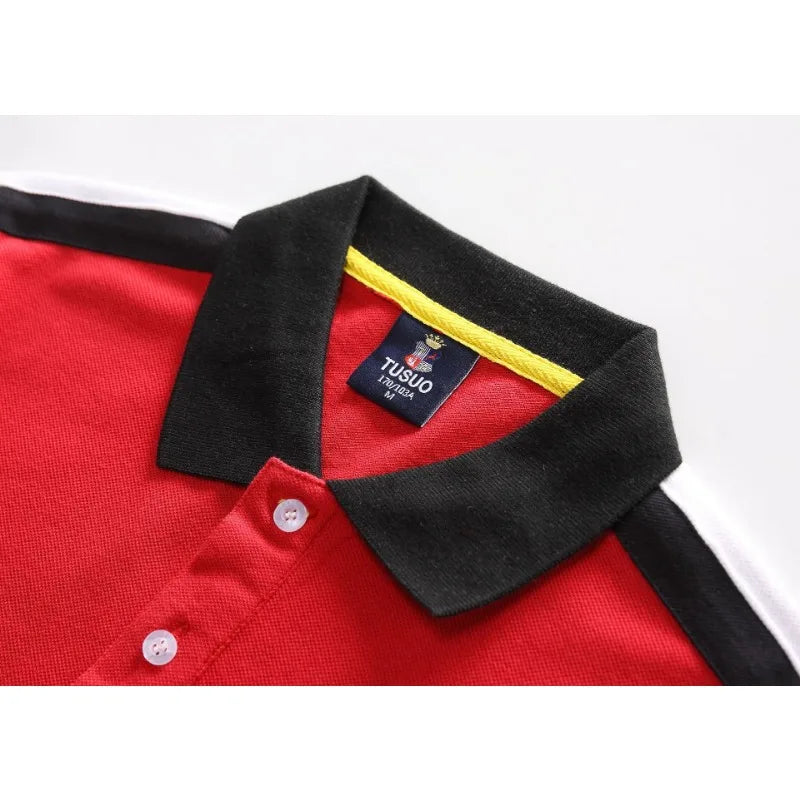 Plus Size 7XL 100% Cotton Summer Men's Polo Shirts Luxury Short Sleeve Contrast Color Letter Embroidery Simple Casual Male Tees