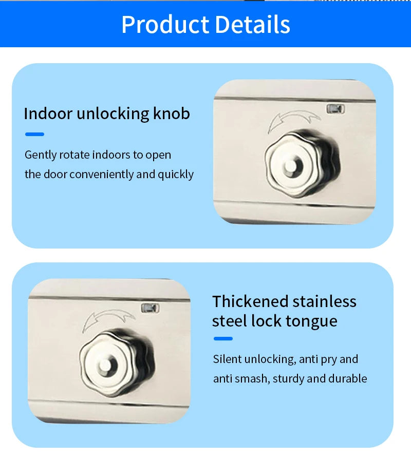 Support Tuya app Bluetooth app fingerprint intelligent door lock password RFID card wheel rim bolt lock electronic door lock