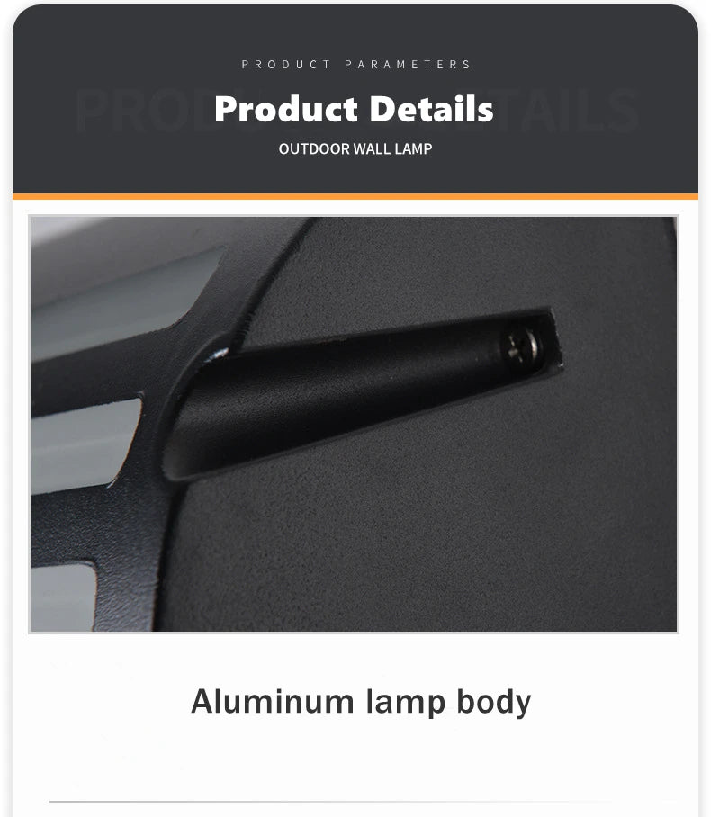 Outdoor LED Wall Lamp E27 IP65 Waterproof Aluminum Garden Porch Light 110V 220V Exterior Decor Sconce Street Lighting Fixture