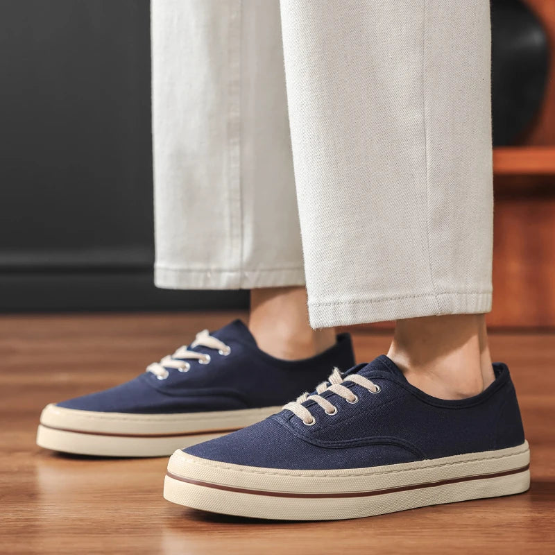 YUYIN 2026 New Men Vulcanized Canvas Shoes Sneakers Comfort Light Student Trendy Casual Male Daily Outdoor Walking Footwear