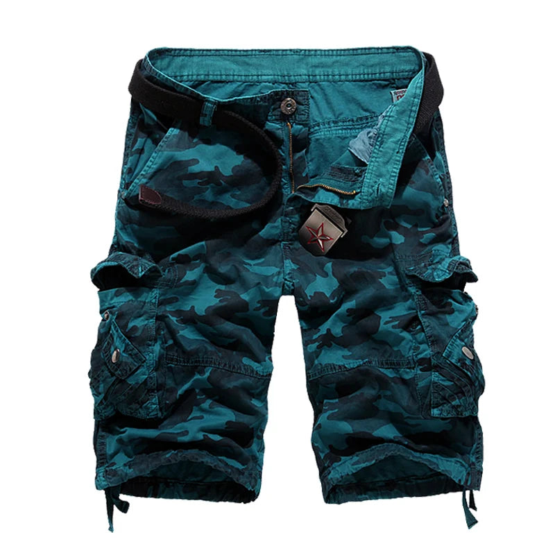 US Size 2026 New Camouflage Loose Cargo Shorts Men Cool Summer Military Camo Short Pants Homme Cargo Shorts