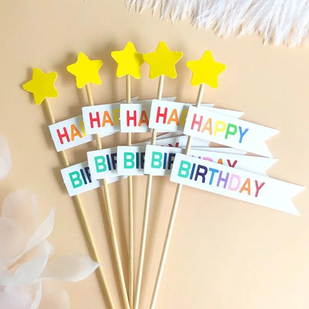 Happy Birthday Cake Decoration Cute Bear Candles Korean Flag Cake Decoration Dessert Table Cartoon Birthday Cake Plugin
